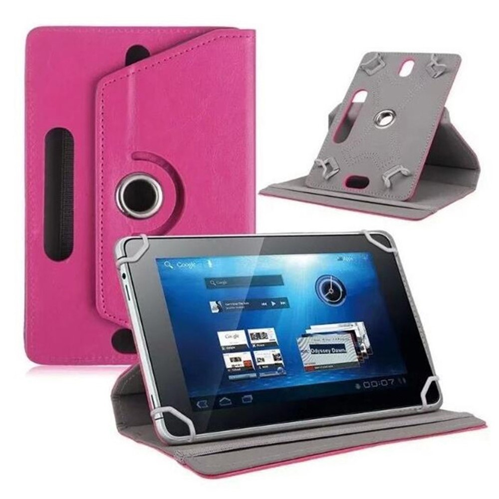 Universal Capa Protetora De Couro De Couro Rotativo De 360 ​​graus Para IPad Mini 5 / Huawei MediaPad T3 8.0 - Rosa