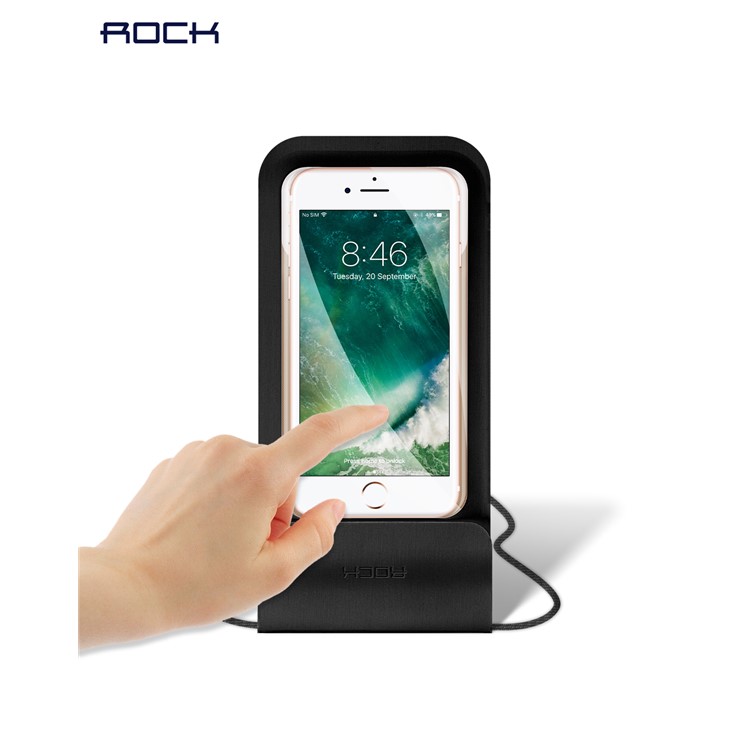 ROCK Universal Touch-friendly Waterproof Phone Pouch Bag with View Window for iPhone Samsung Huawei etc. (4.7 inch) - Black-2