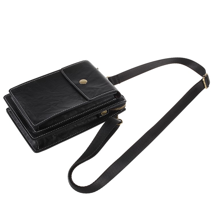 Bolso Dual De La Caja Del Teléfono De La Bolsa Del Cuero Universal De La PU Para El Iphone X / 8 Más Etc, Tamaño: 18 X 10.5cm - Negro-7