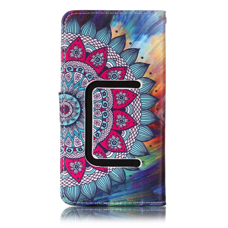 Mandala Flower - Universal Embossed Patterned Leather Wallet Case for iPhone 8/LG K3 (2017)-7