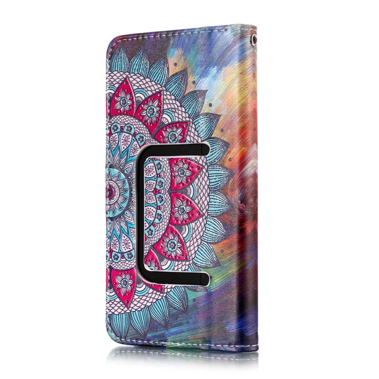 Mandala Flower - Universal Embossed Patterned Leather Wallet Case for iPhone 8/LG K3 (2017)-9