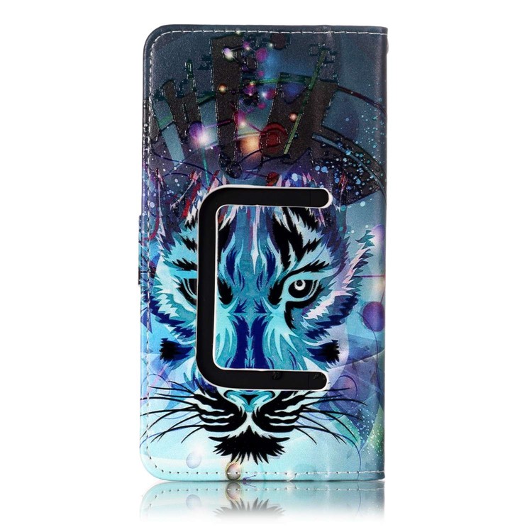 Loup - Étui Portefeuille En Cuir À Motifs Gaufré Universel Pour Iphone 8 / LG K3 (2017)-7