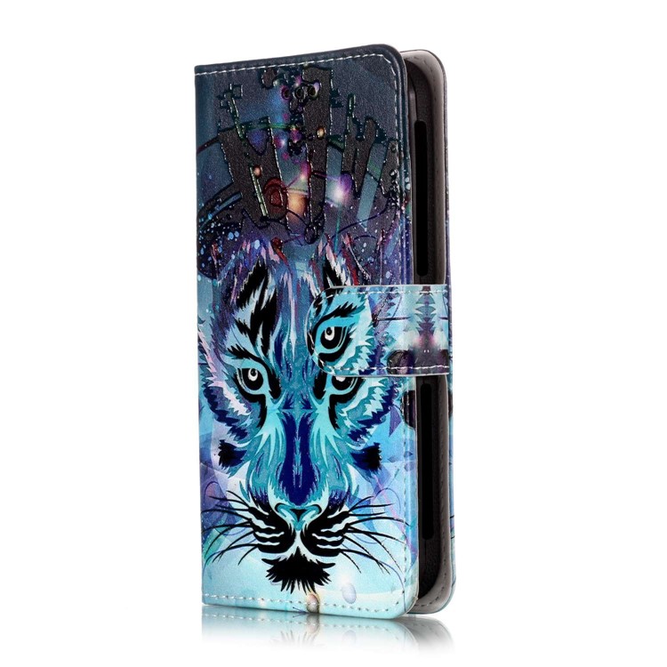 Loup - Étui Portefeuille En Cuir À Motifs Gaufré Universel Pour Iphone 8 / LG K3 (2017)-8