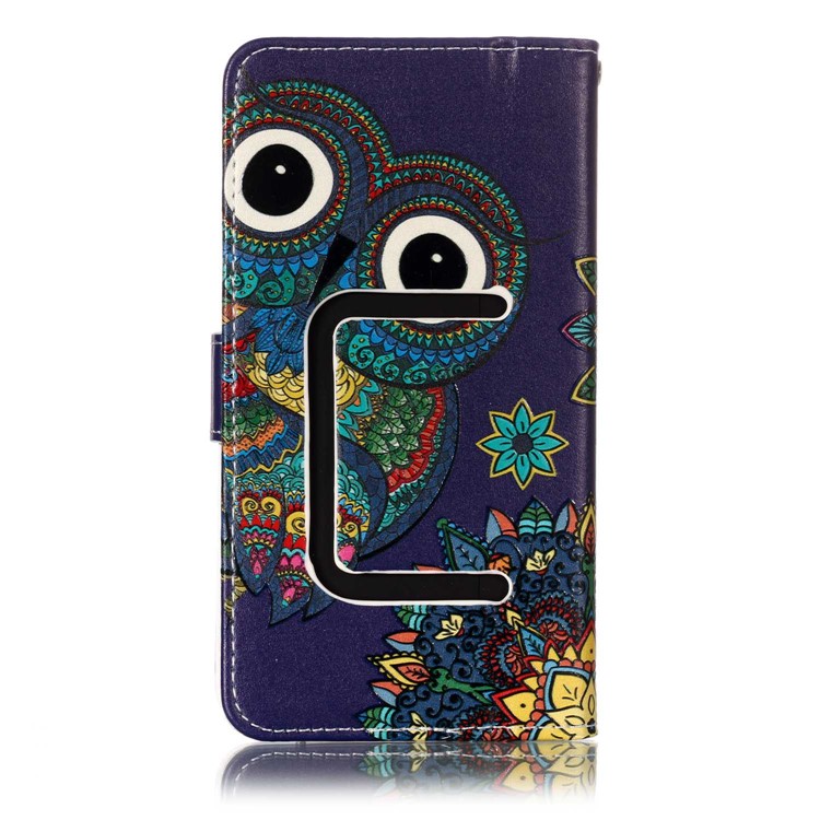 Búho De Estilo Tribal - Funda Flip Universal Con Estampado De Cuero En Relieve Para LG K8 (2018) / Galaxy J3 (2018)-7
