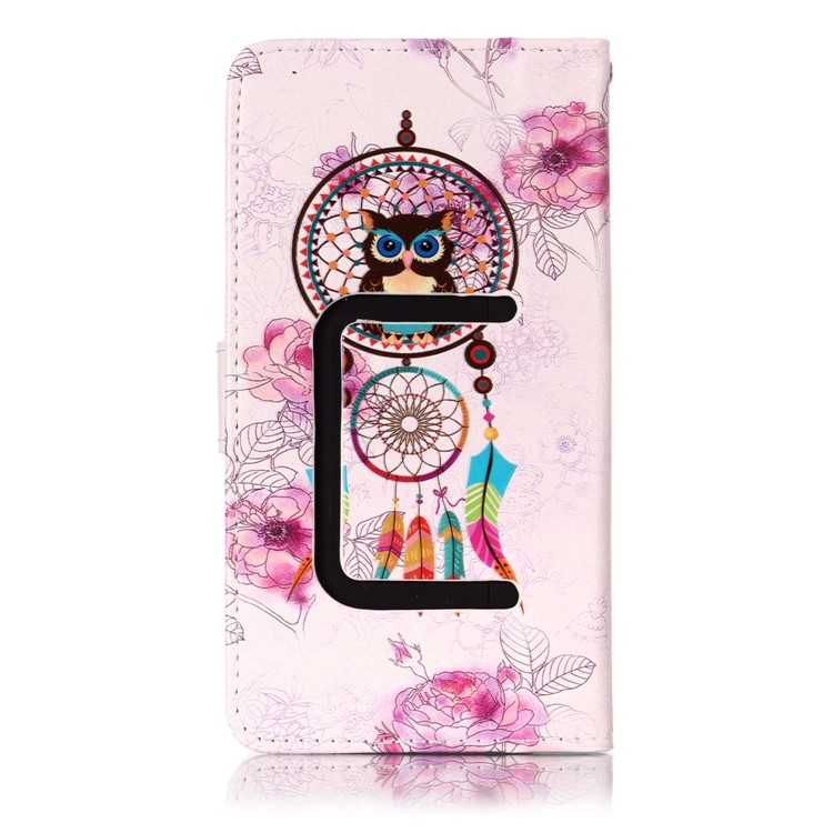 Dream Catcher and Owl - Embossed Patterned Leather Wallet Universal Phone Case for iPhone 8 Plus/Galaxy J7 (2018)-8