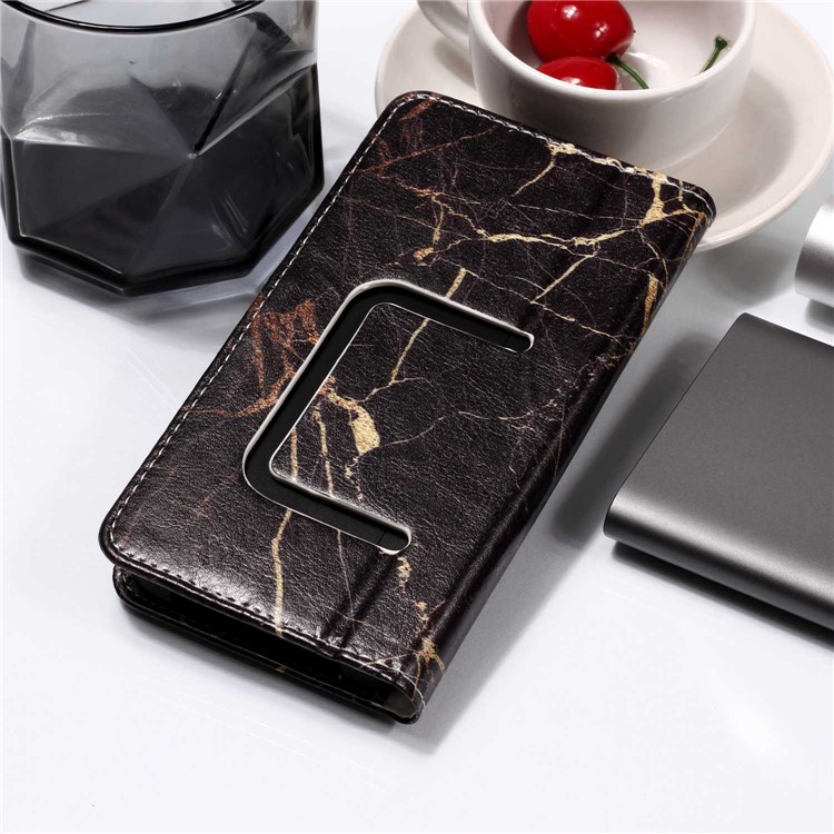 Black Marble - Patterned Wallet Leather Stand Universal Case for iPhone SE/5s etc-10