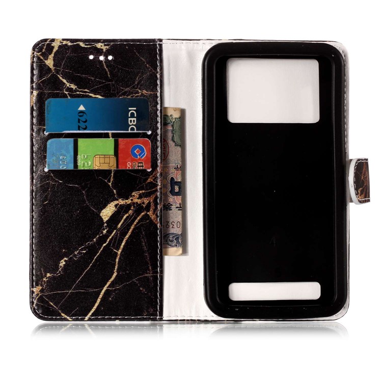 Black Marble - Patterned Wallet Leather Stand Universal Case for iPhone SE/5s etc-9