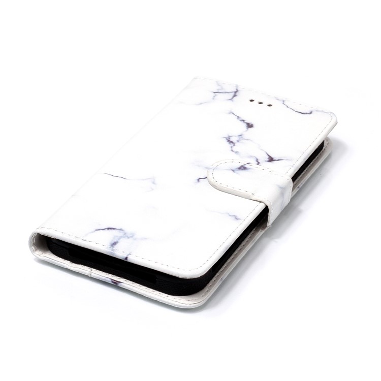 White Marble - Universal Pattern Printing Leather Wallet Mobile Phone Case for iPhone 8/LG K3 (2017)-2