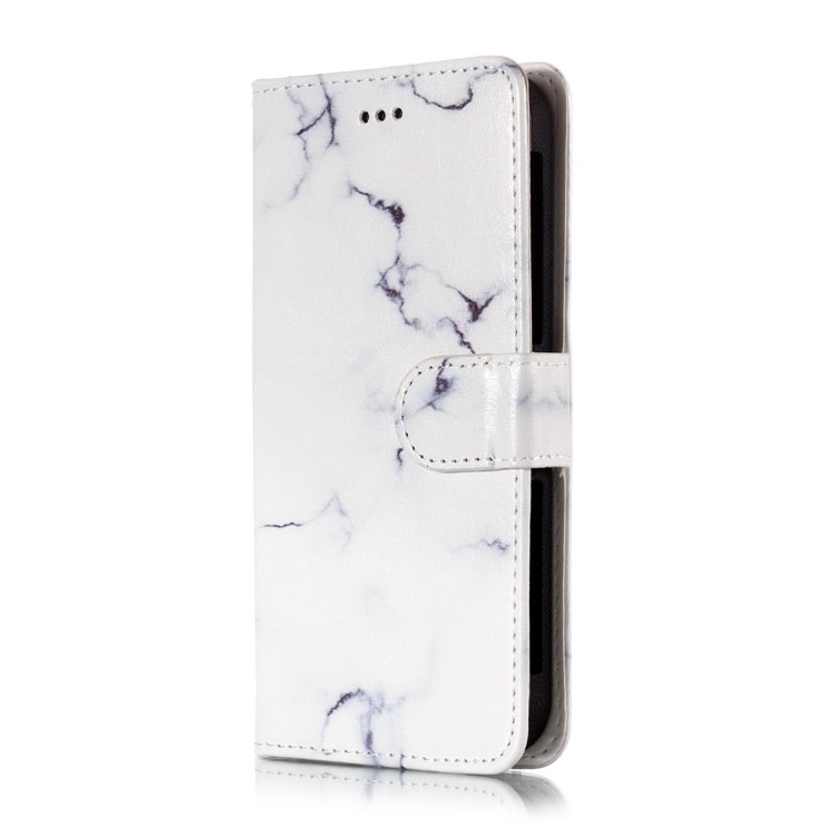 White Marble - Universal Pattern Printing Leather Wallet Mobile Phone Case for iPhone 8/LG K3 (2017)-6