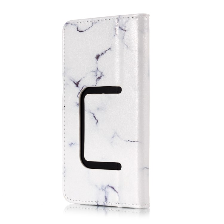 White Marble - Universal Pattern Printing Leather Wallet Mobile Phone Case for iPhone 8/LG K3 (2017)-7