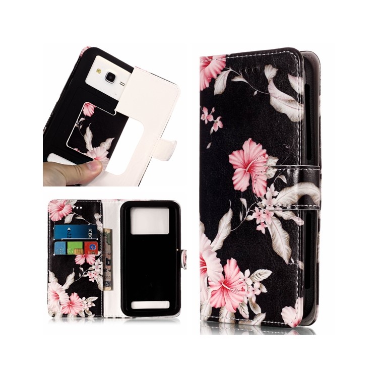 Azalee Blume - Universal Pattern Printing Leder Brieftasche Handytasche Für Iphone 8 / Lg K3 (2017)-1
