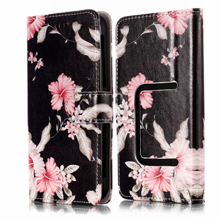 Azalee Blume - Universal Pattern Printing Leder Brieftasche Handytasche Für Iphone 8 / Lg K3 (2017)-2