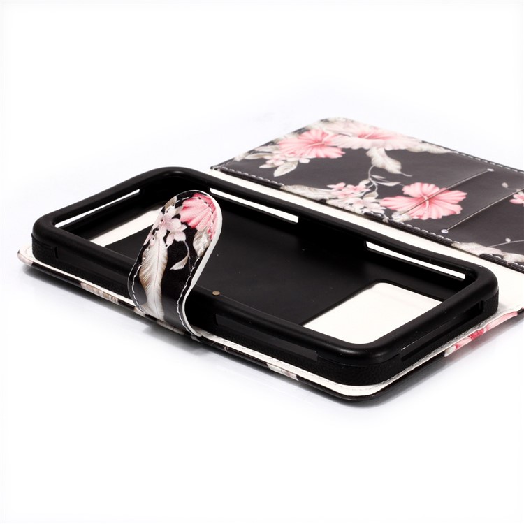 Azalee Blume - Universal Pattern Printing Leder Brieftasche Handytasche Für Iphone 8 / Lg K3 (2017)-4