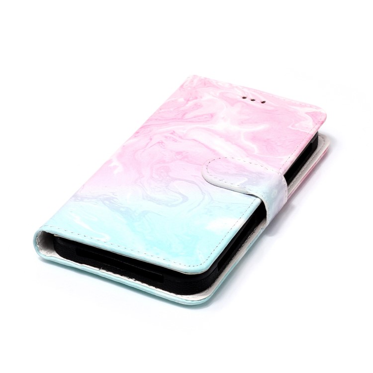 Blue and Rose Lava - Universal Pattern Printing Leather Wallet Mobile Phone Case for iPhone 8/LG K3 (2017)-3