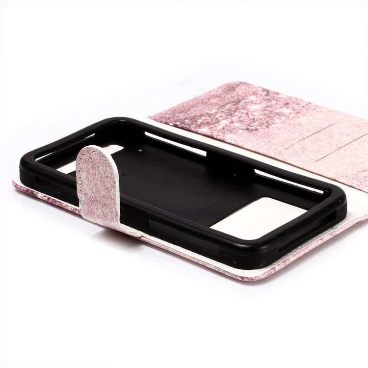 Lentejuelas Brillantes - Funda Universal Para Celular Con Estampado De Cuero Para LG K8 (2018) / Galaxy J3 (2018)-4