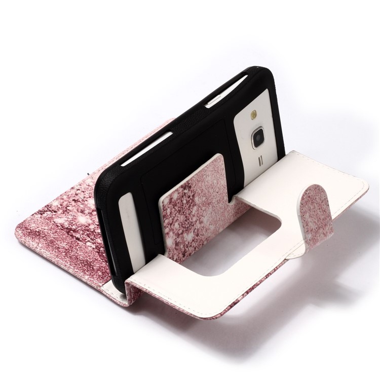 Lentejuelas Brillantes - Funda Universal Para Celular Con Estampado De Cuero Para LG K8 (2018) / Galaxy J3 (2018)-6