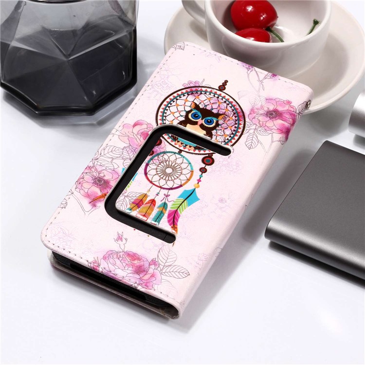 Dream Catcher and Owl - Embossed Patterned Leather Universal Wallet Phone Shell for iPhone 4s/Sony Xperia E-11