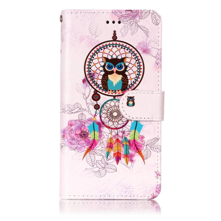 Dream Catcher and Owl - Embossed Patterned Leather Universal Wallet Phone Shell for iPhone 4s/Sony Xperia E-4