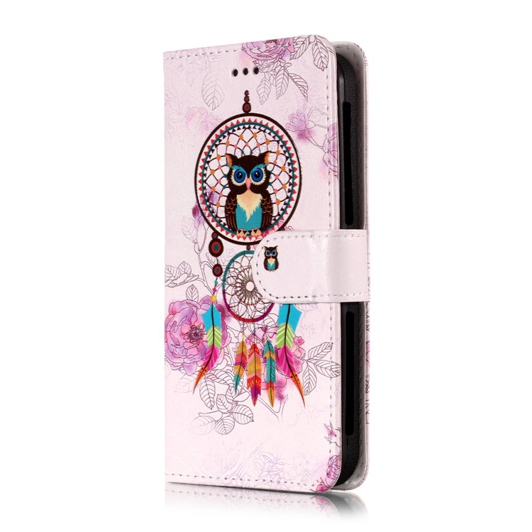 Dream Catcher and Owl - Embossed Patterned Leather Universal Wallet Phone Shell for iPhone 4s/Sony Xperia E-6