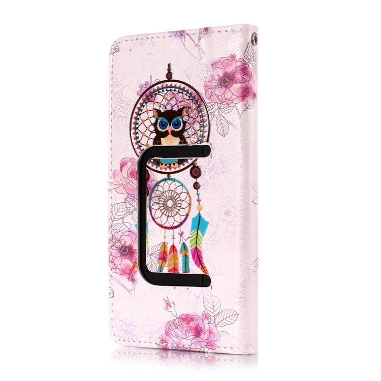 Dream Catcher and Owl - Embossed Patterned Leather Universal Wallet Phone Shell for iPhone 4s/Sony Xperia E-7