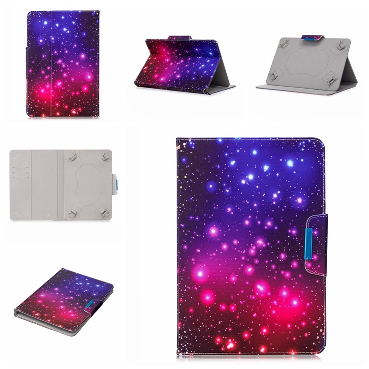 Pattern Printing Universal Wallet Leather Stand Cover for 10-inch Tablet PC - Colorized Pattern-1