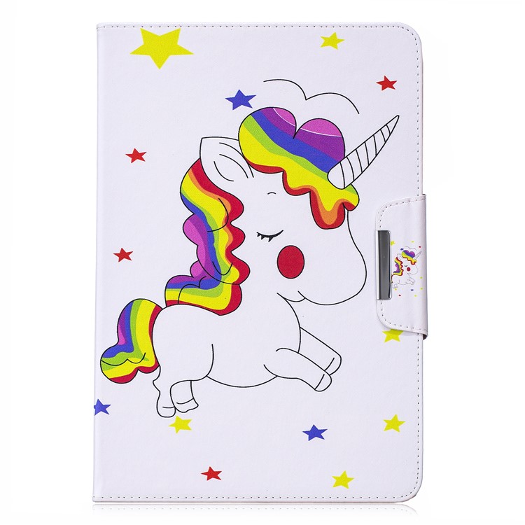 Musterdruck Universal-Leder-Etui Für 10-Zoll-Tablet-PC - Einhörner Und Sterne-2