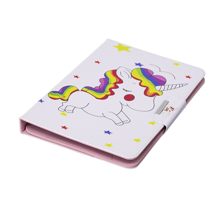 Musterdruck Universal-Leder-Etui Für 10-Zoll-Tablet-PC - Einhörner Und Sterne-6