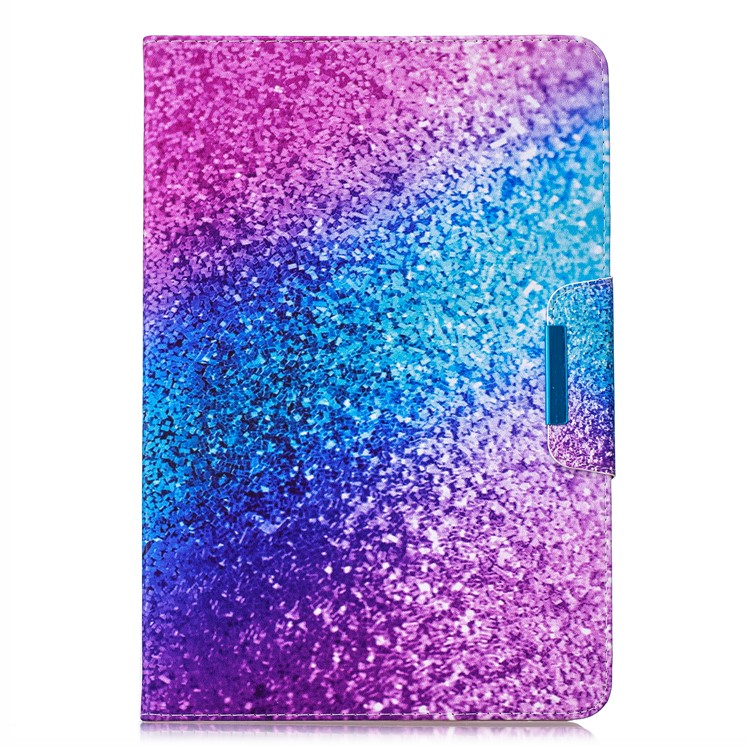 Modèle D'impression Portefeuille Universel PU Étui En Cuir Pour Tablette PC 10 Pouces - Motif De Paillettes Colorées-2