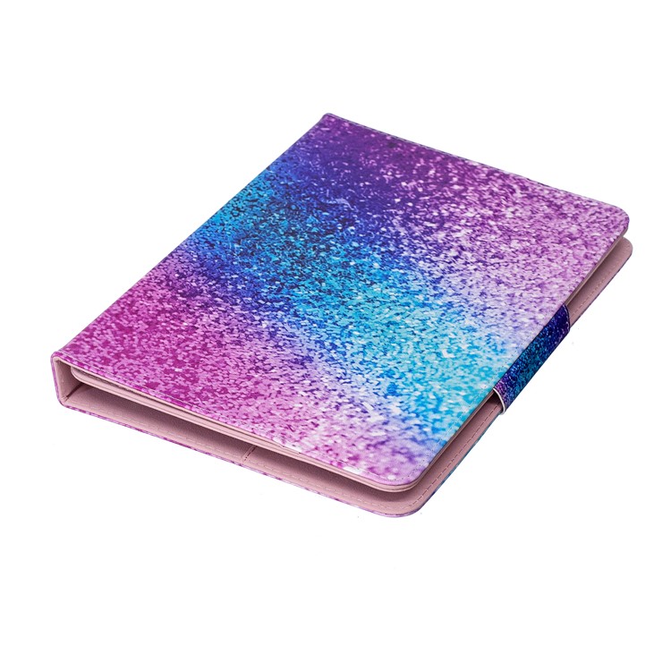 Modèle D'impression Portefeuille Universel PU Étui En Cuir Pour Tablette PC 10 Pouces - Motif De Paillettes Colorées-7