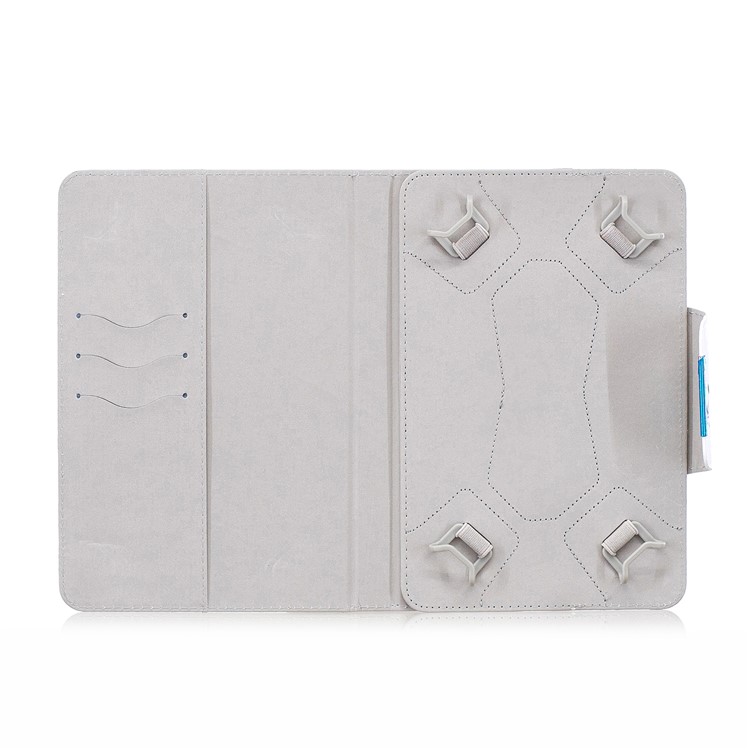 Padrão De Impressão De Couro Universal Caso Titular Do Cartão Para PC Tablet De 7 Polegadas - Teste Padrão Dos Desenhos Animados-8