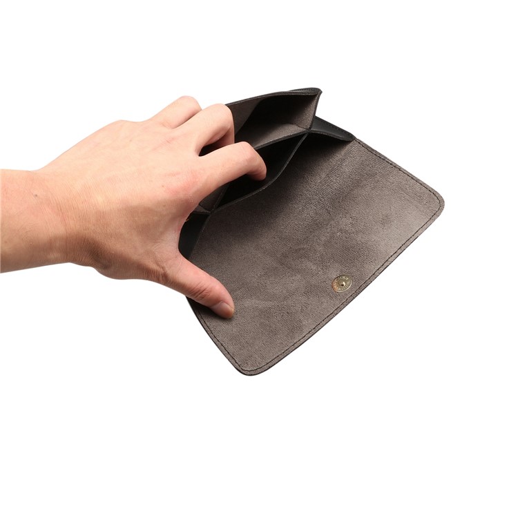 Borsa A Tracolla In Pelle PU Per Huawei Mate 10 Pro / Galaxy S9 Plus, Dimensioni: 18,5x13cm - Nero-8