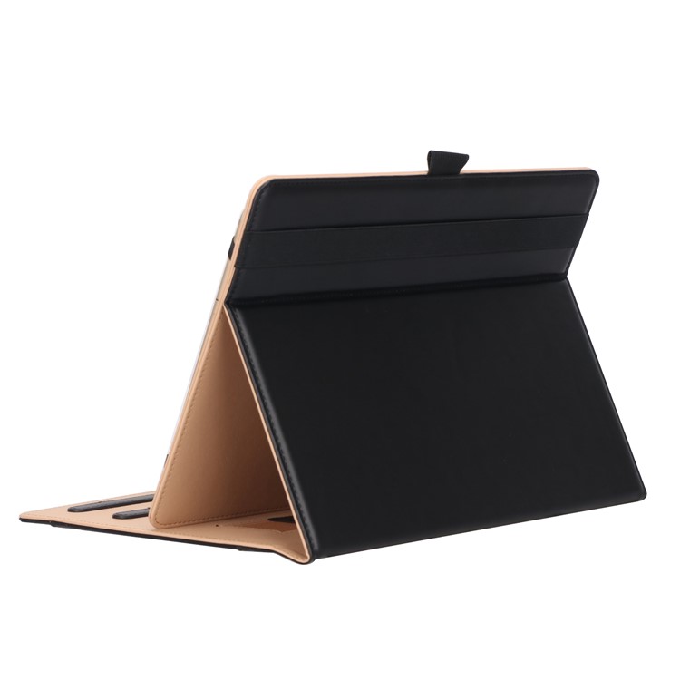 Universal Foldable Stand PU Leather Protective Cover with Hand Strap for Huawei MediaPad M5 10 - Black-8