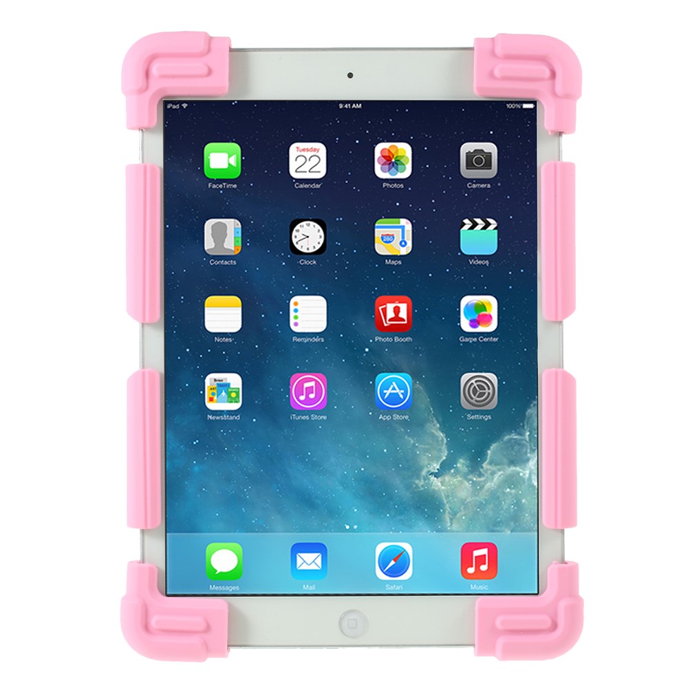 Universal Tablet Case Silicone Flexible Protector Cover for iPad 9.7 (2018)/Pro 10.5 (2017) / Tablet within 8.9-12 Inches - Pink-2