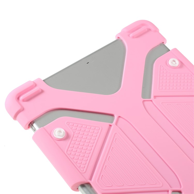 Cubierta de Protector Flexible de Silicona Universal Para Lenovo Tab3 7 Plus / LG G Pad 7.0 - Rosado-3