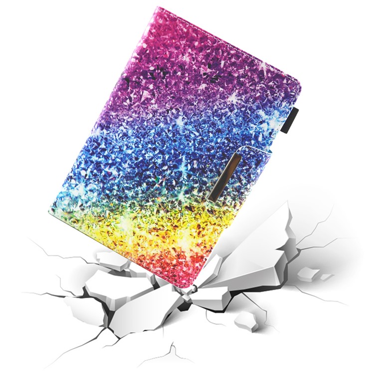 Patterned Universal 7-inch Tablet PU Leather Wallet Mobile Case for Huawei MediaPad T2 7.0 / Galaxy Tab 3 7.0 etc - Colorful Glitter Pattern-2