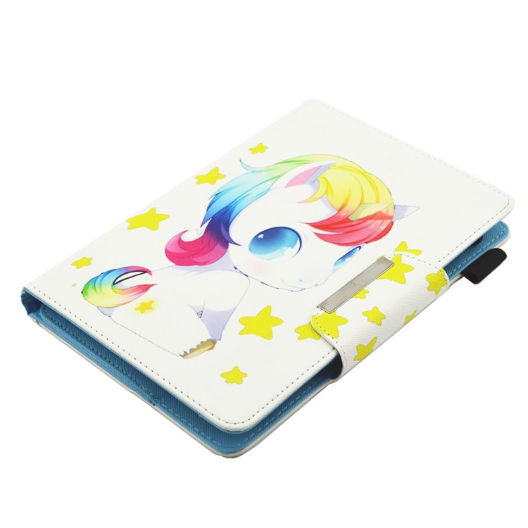 Patterned 10-inch Tablet Universal PU Leather Wallet Case for iPad 9.7 (2018) / Lenovo Tab 4 10 Plus etc - Unicorn and Stars-5