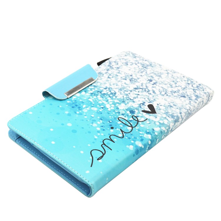 Custodia Per Portafoglio In Pelle PU Universale Da 10 Pollici A Motivi Per IPad 9.7 (2018) / Lenovo Tab 4 10 Plus Ecc - Modello Di Glitter Blu-5