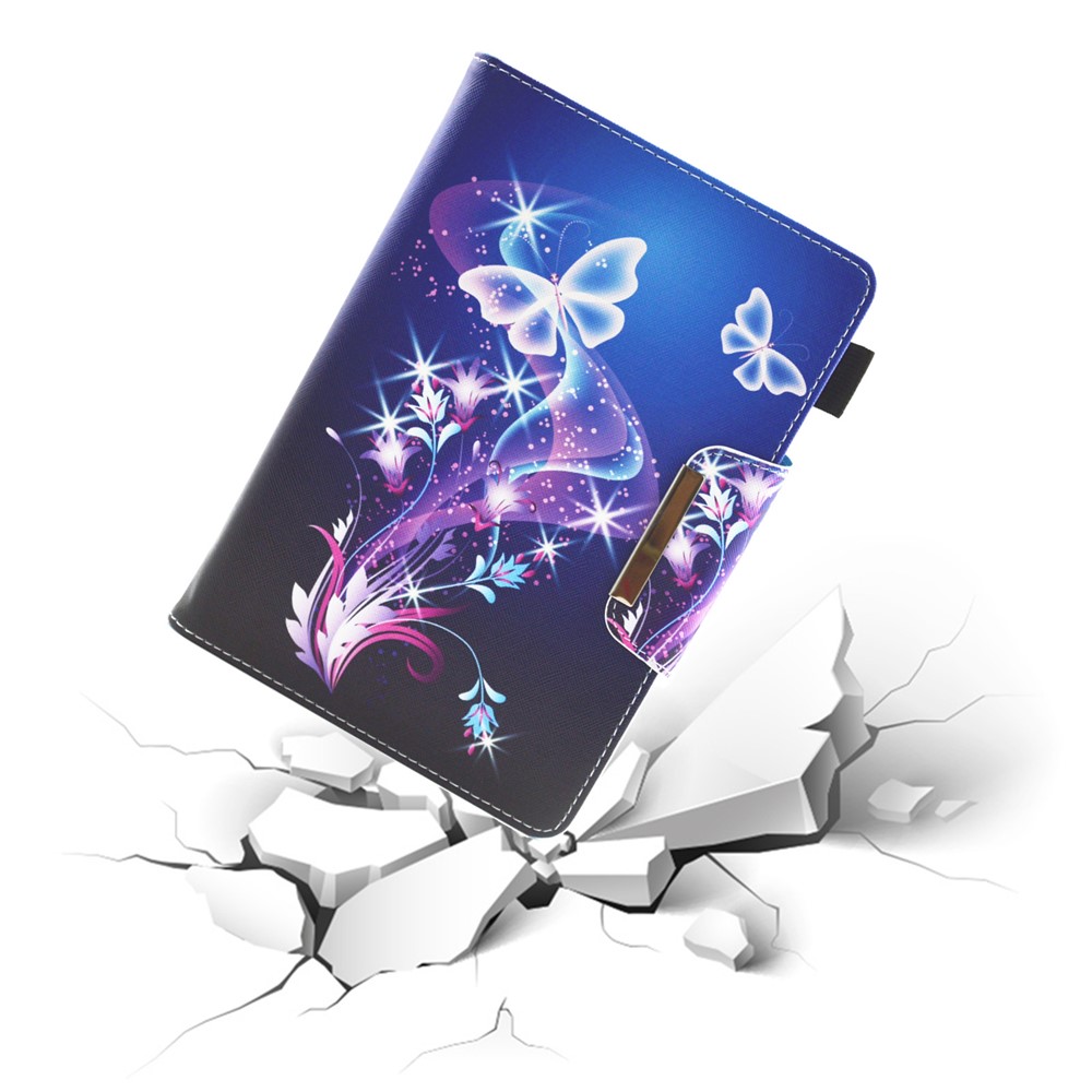 Patterned 10-inch Tablet Universal PU Leather Wallet Case for iPad 9.7 (2018) / Lenovo Tab 4 10 Plus etc - Butterflies and Floral-2