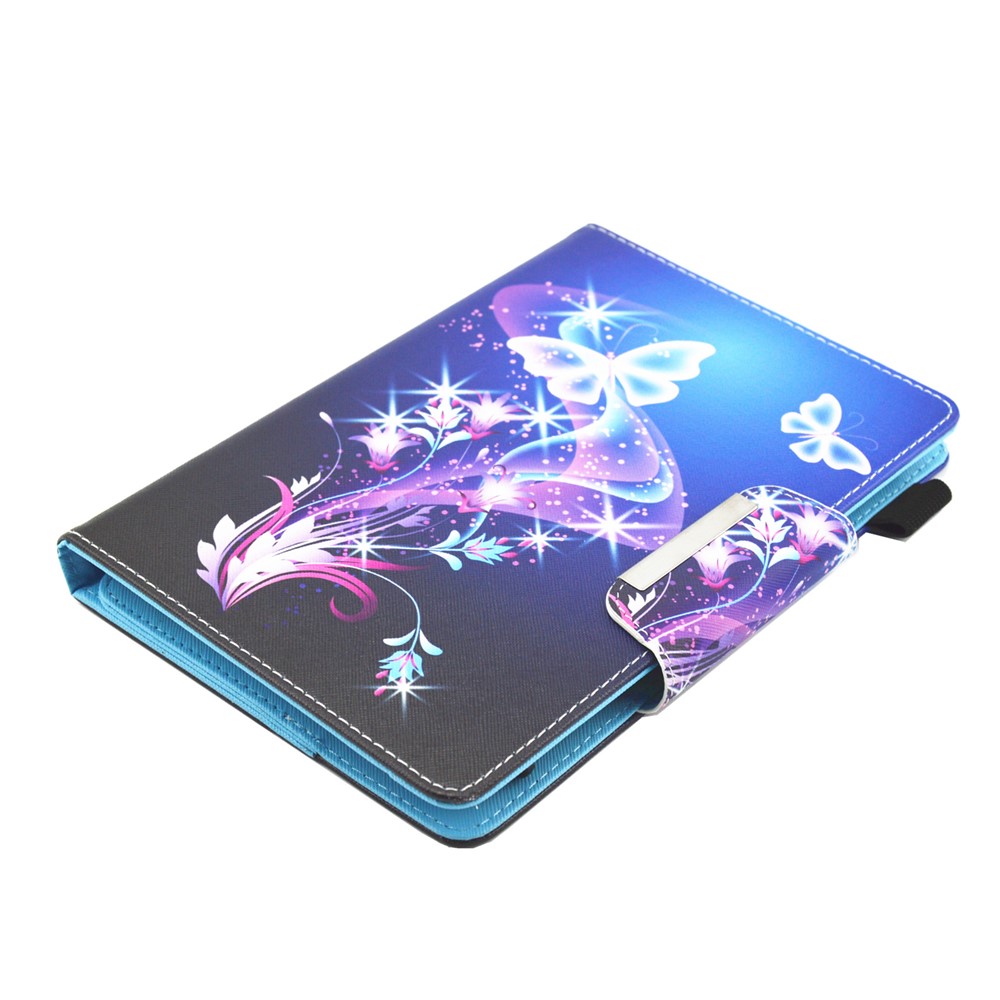 Patterned 10-inch Tablet Universal PU Leather Wallet Case for iPad 9.7 (2018) / Lenovo Tab 4 10 Plus etc - Butterflies and Floral-4