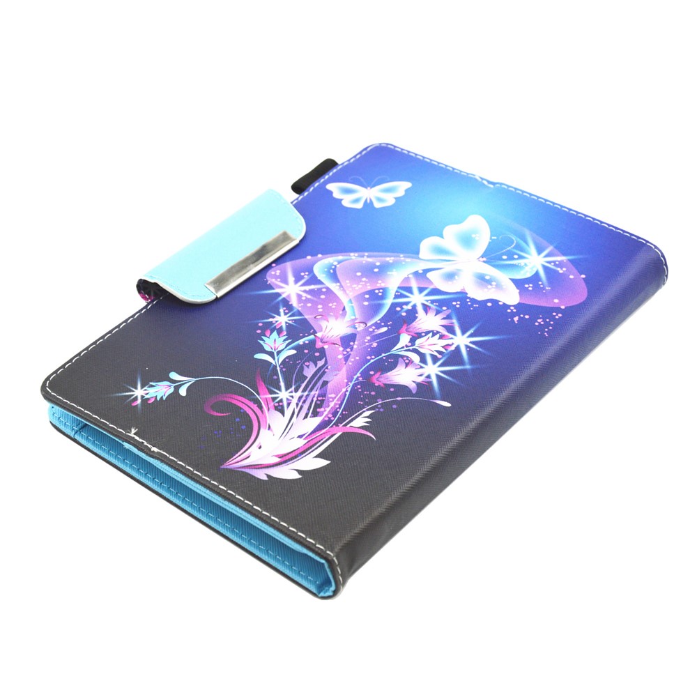 Patterned 10-inch Tablet Universal PU Leather Wallet Case for iPad 9.7 (2018) / Lenovo Tab 4 10 Plus etc - Butterflies and Floral-5