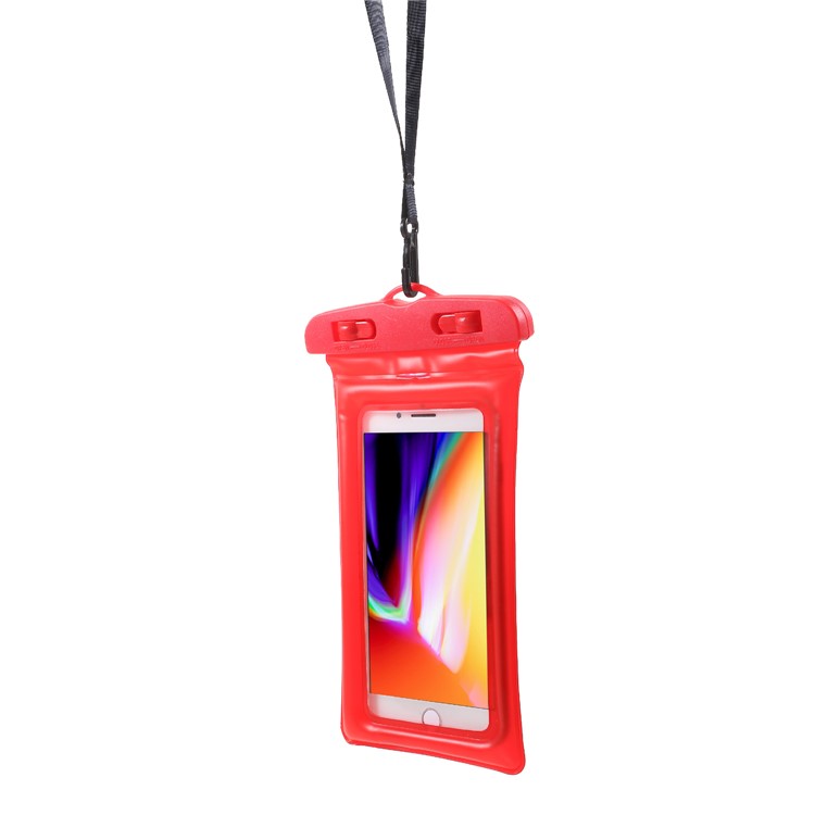 6-inch Universal Cushion Waterproof Bag Case for iPhone Samsung Huawei etc., Size: 175 x 95mm - Red-3