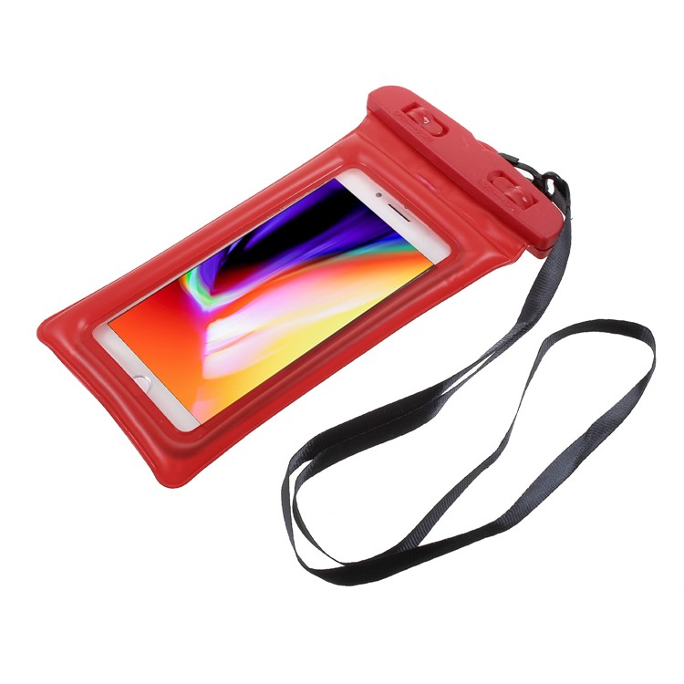 6-inch Universal Cushion Waterproof Bag Case for iPhone Samsung Huawei etc., Size: 175 x 95mm - Red-5