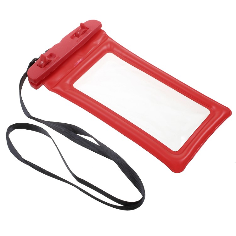 6-inch Universal Cushion Waterproof Bag Case for iPhone Samsung Huawei etc., Size: 175 x 95mm - Red-8
