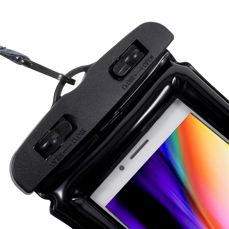 Copertura Del Sacchetto Impermeabile Cuscino Universale Da 6 Pollici Per Iphone Samsung Huawei Ecc. , Dimensioni: 175 X 95 Mm - Nero-6