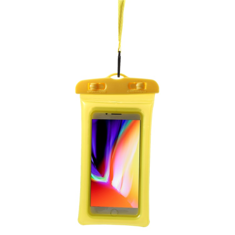 6-inch Universal Cushion Waterproof Bag Shockproof Case for iPhone Samsung Huawei etc., Size: 175 x 95mm - Yellow-2