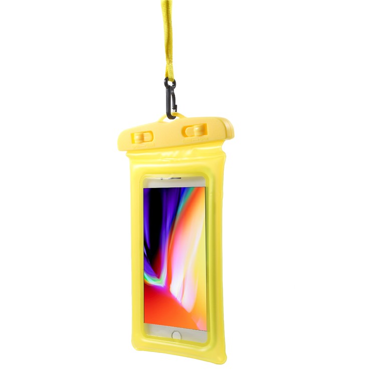 6-inch Universal Cushion Waterproof Bag Shockproof Case for iPhone Samsung Huawei etc., Size: 175 x 95mm - Yellow-3