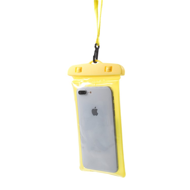 6-inch Universal Cushion Waterproof Bag Shockproof Case for iPhone Samsung Huawei etc., Size: 175 x 95mm - Yellow-4