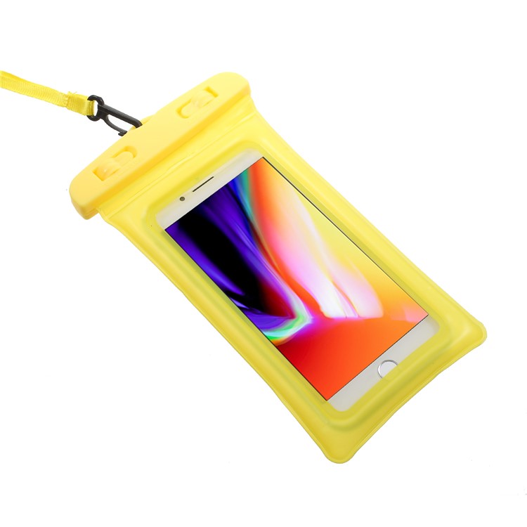6-inch Universal Cushion Waterproof Bag Shockproof Case for iPhone Samsung Huawei etc., Size: 175 x 95mm - Yellow-5