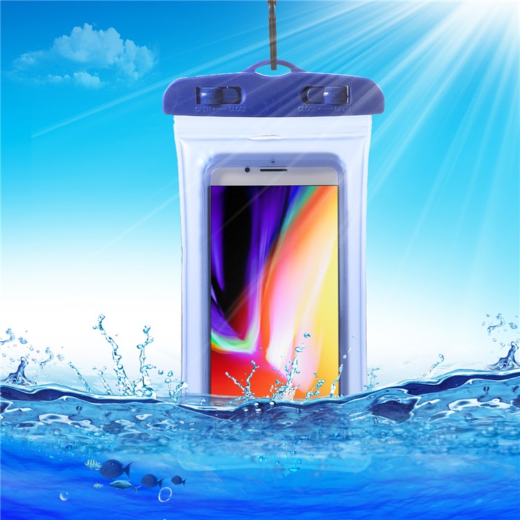 

6-inch Universal Cushion Waterproof Bag Drop-proof Shell for iPhone Samsung Huawei etc., Size: 175 x 95mm - Dark Blue, iPhone X