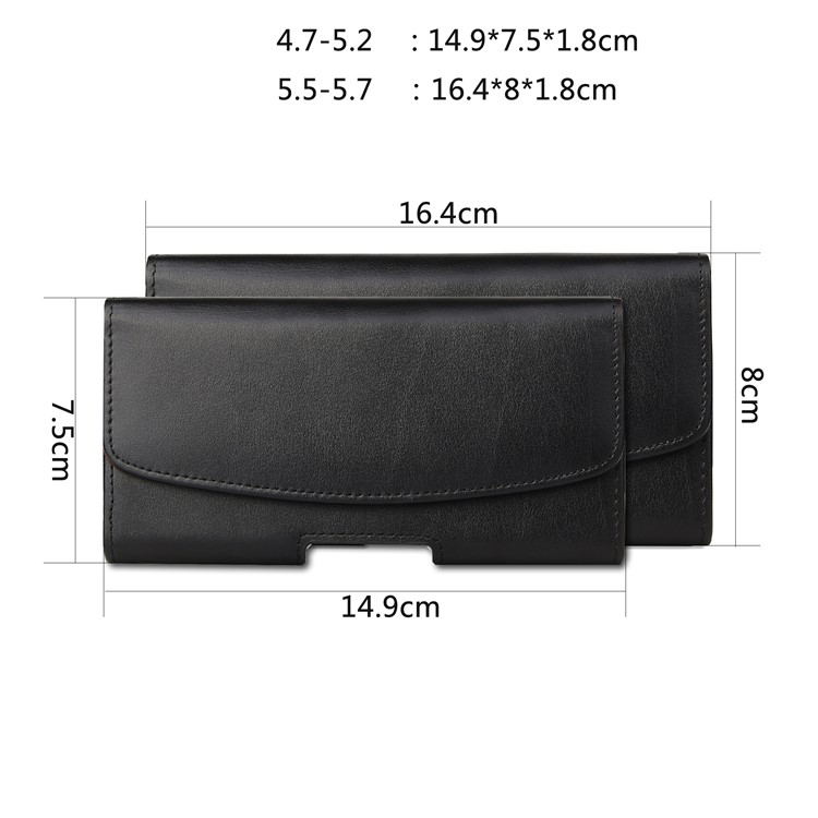 A2 5,5-5,7 Zoll Echtes Leder Gürteltasche Holster Pouch Für Iphone Samsung Huawei Etc.-13